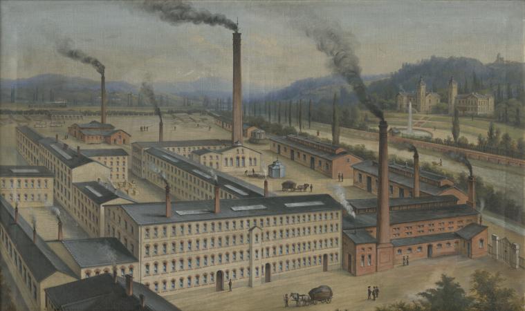 Veduta továrny firmy Hückel´s Söhne