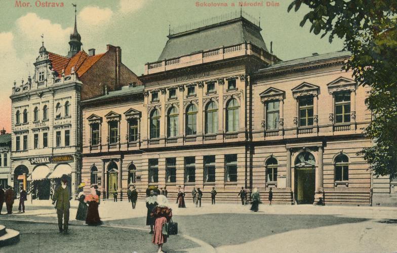 Josef Srba, František Jureček st., Národní dům na tehdejším Luxově náměstí, 1908, soukromá sbírka