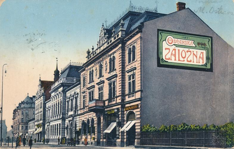 Otakar Bém a František Jureček, Občanská záložna na tehdejším Luxově náměstí, 1911, soukromá sbírka