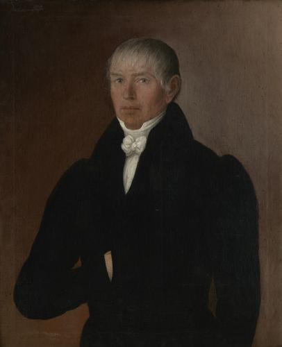 Anton Berger, Portrét Georga Schindlera, 1836, olej na plátně, 83 × 69 cm, Muzeum Novojičínska – zámek Kunín