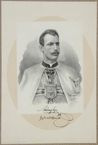 Rudolf  Fenzl, Arcivévoda Evžen Rakouský, velmistr Řádu německých rytířů, 1894, litografie, sbírka Muzea v Bruntále