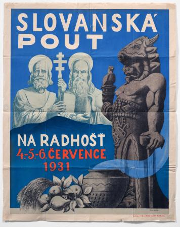 Plakát Slovanské pouti na Radhošti v roce 1931